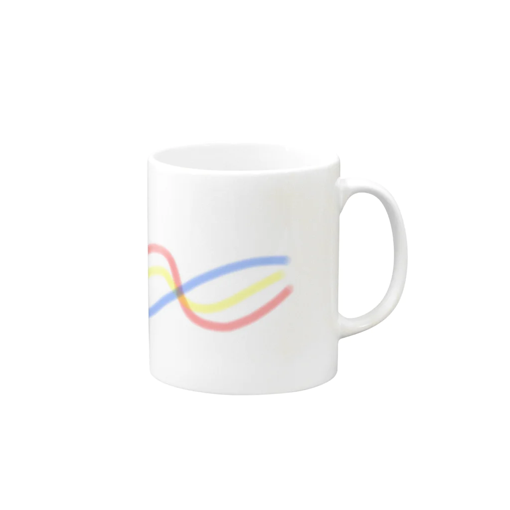 -まいきぃ Works-のSpray Line Mug :right side of the handle