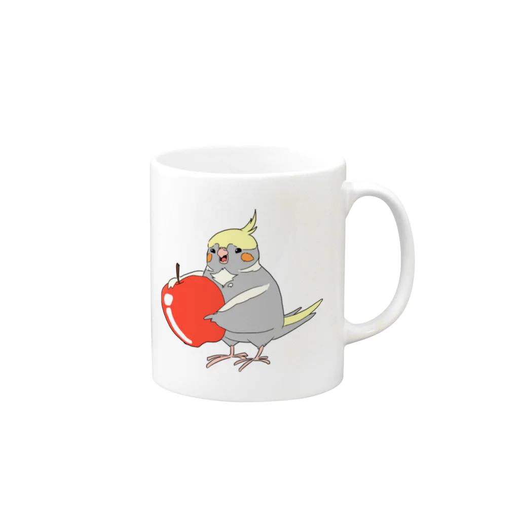 one-naacoのオカメインコ(ノーマルパイド)マグカップ Mug :right side of the handle