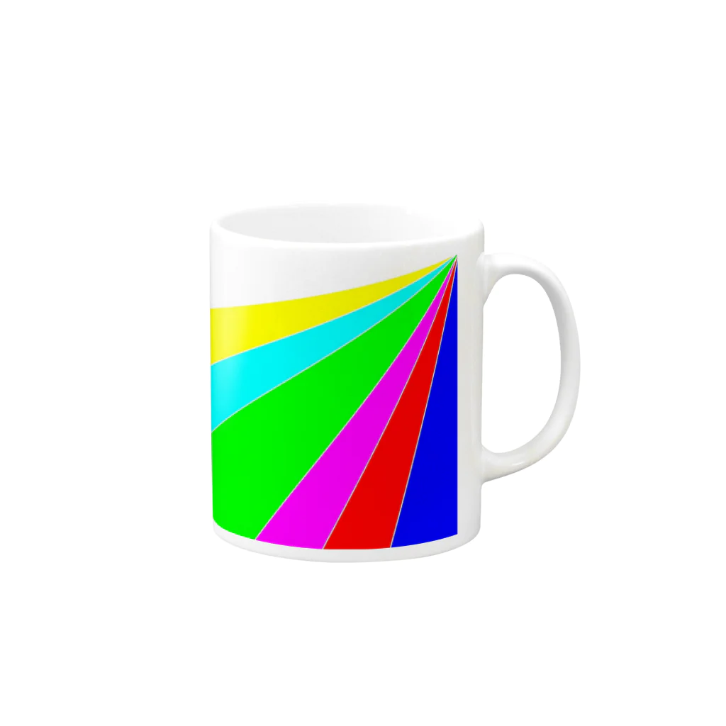 mkyunのカラフル/カラーバー Mug :right side of the handle