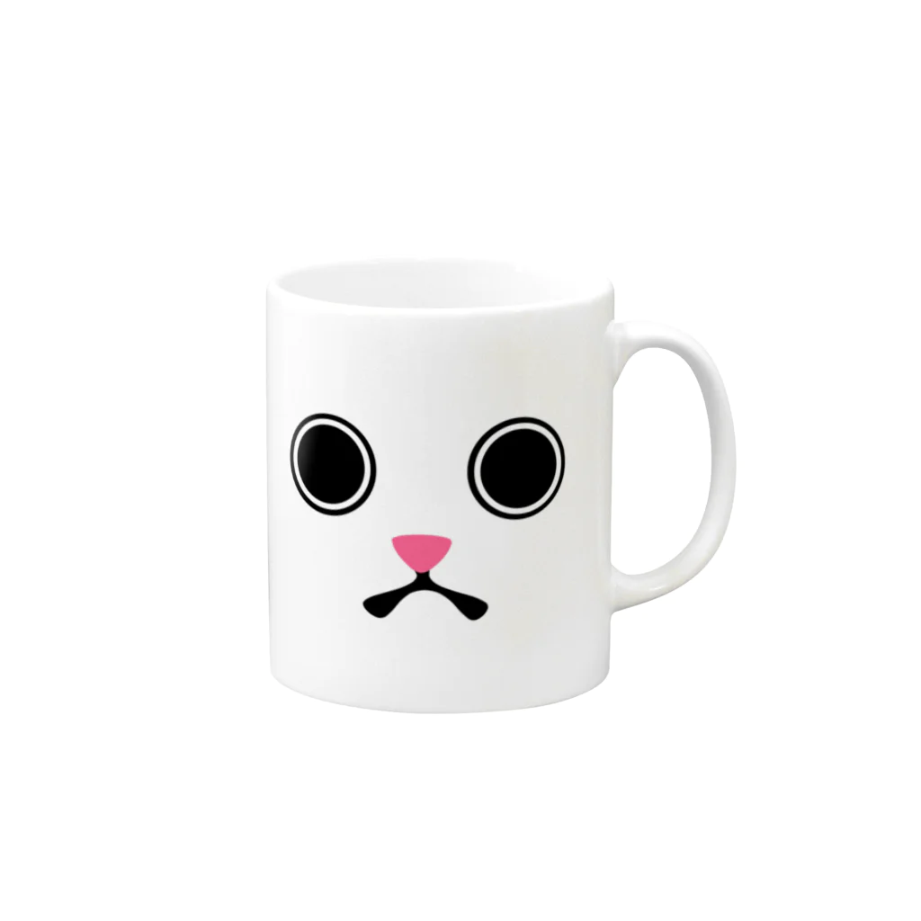 銀猫屋のこっち見んな Mug :right side of the handle