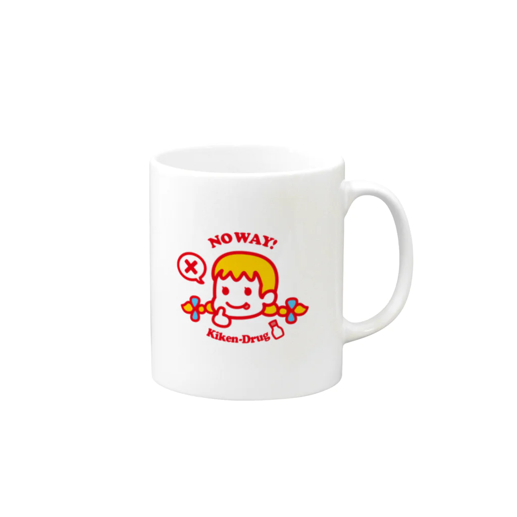 寒がりモンスターの危険ドラッグちゃん Mug :right side of the handle