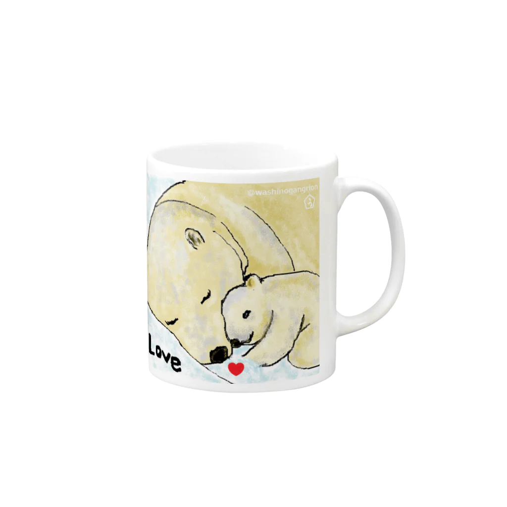 うーちゃぽこのLove Mug :right side of the handle