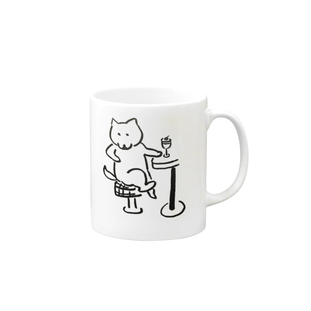 dobermanのダンディわん Mug :right side of the handle