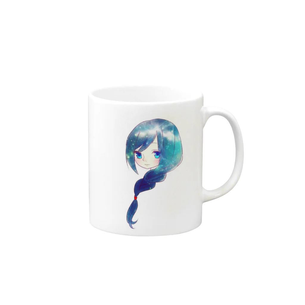 はるの三つ編み Mug :right side of the handle