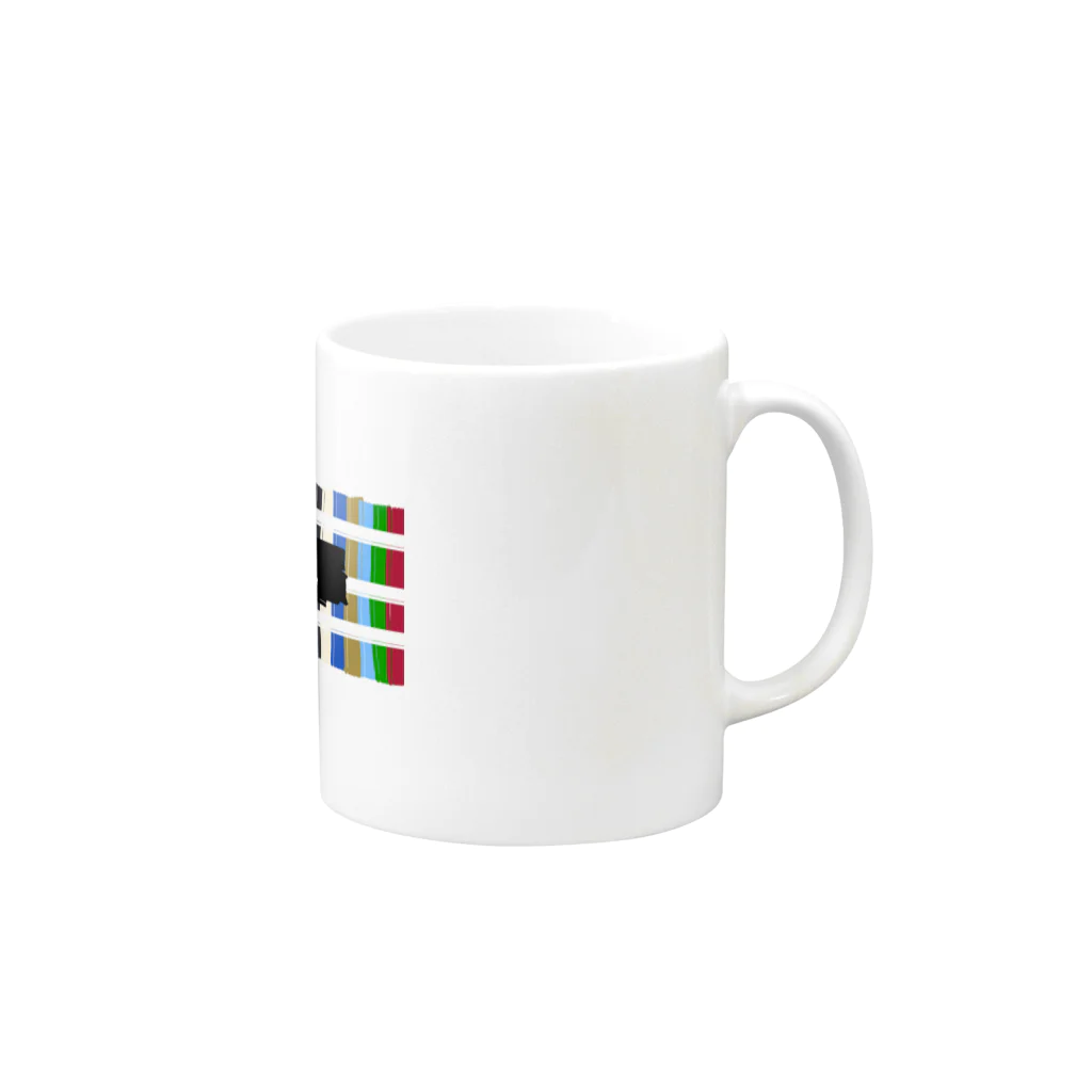 MeMe's Correctionのエスニックボックスロゴ Mug :right side of the handle