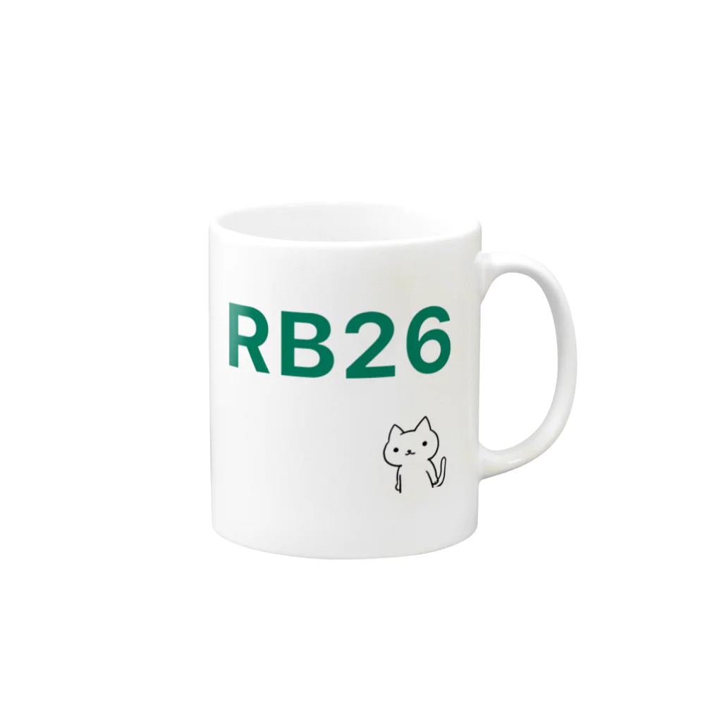 わごちゃんのRB26ネコ Mug :right side of the handle