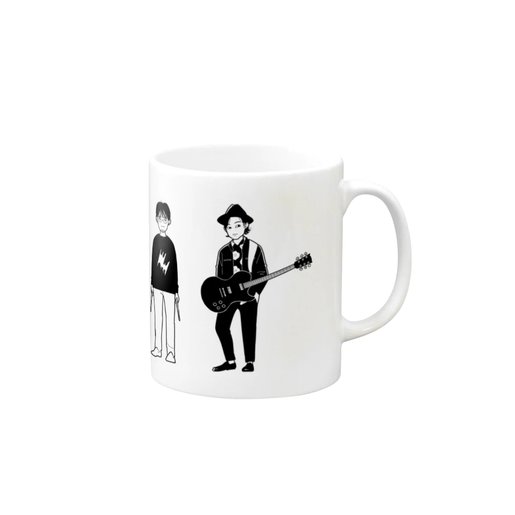 ロックバンド・エリーツ公式ショップのエリーツ５人 Mug :right side of the handle