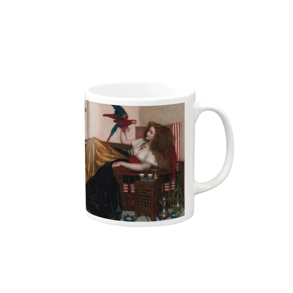 世界の絵画アートグッズのヴァレンタイン・キャメロン・プリンセプ 《オウムの伝説》 Mug :right side of the handle