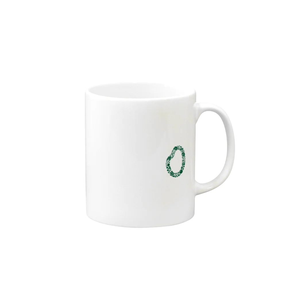 ホークロックのお店の一粒野菜 Mug :right side of the handle