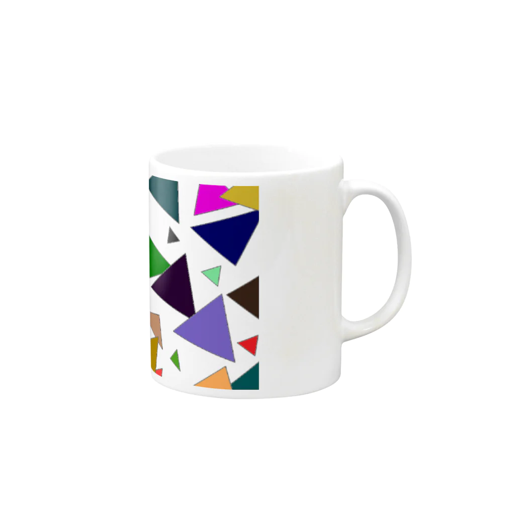 でおきしりぼ子の実験室のTrianglez_ｗ Mug :right side of the handle