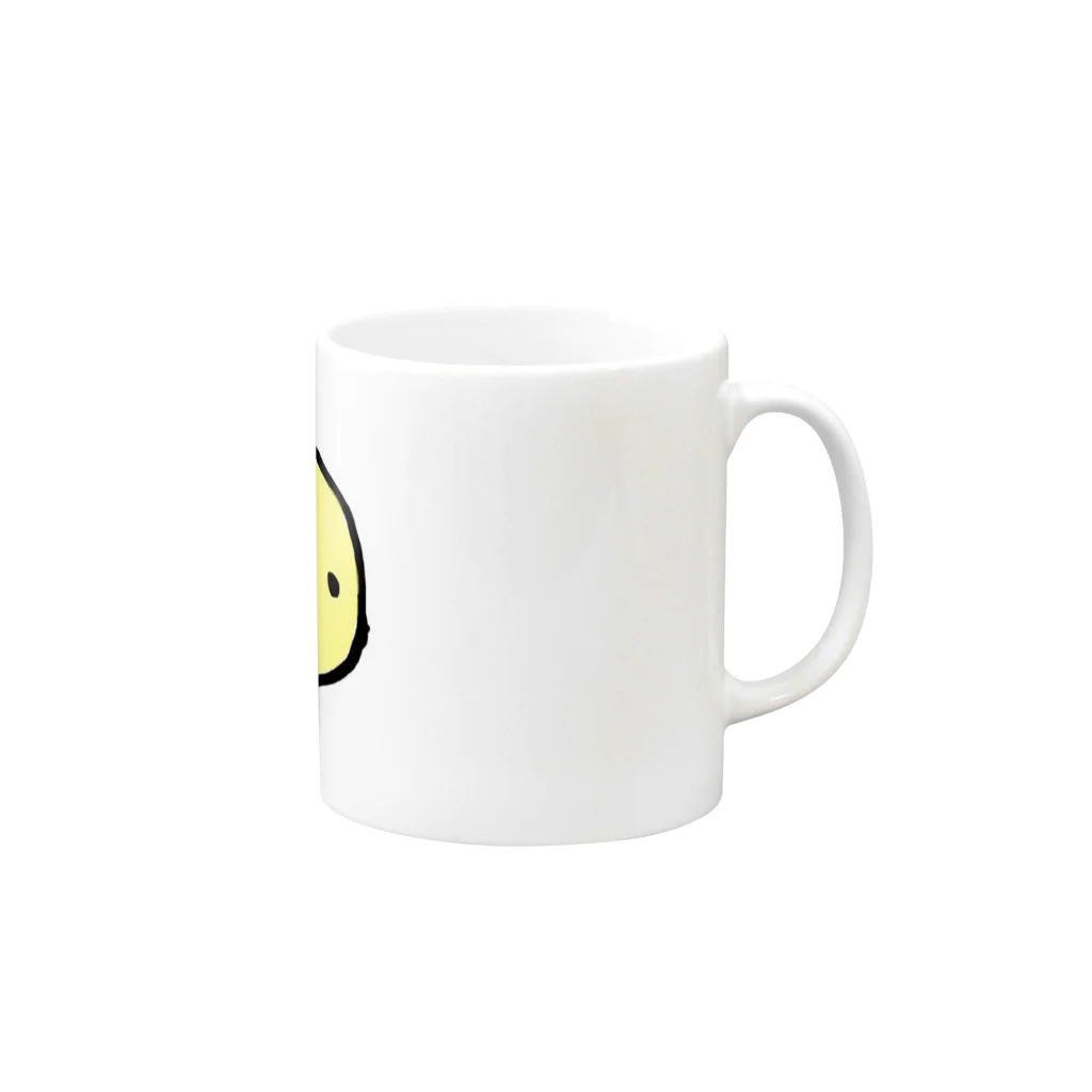 わたし屋さんのひよこのぴーちゃん Mug :right side of the handle