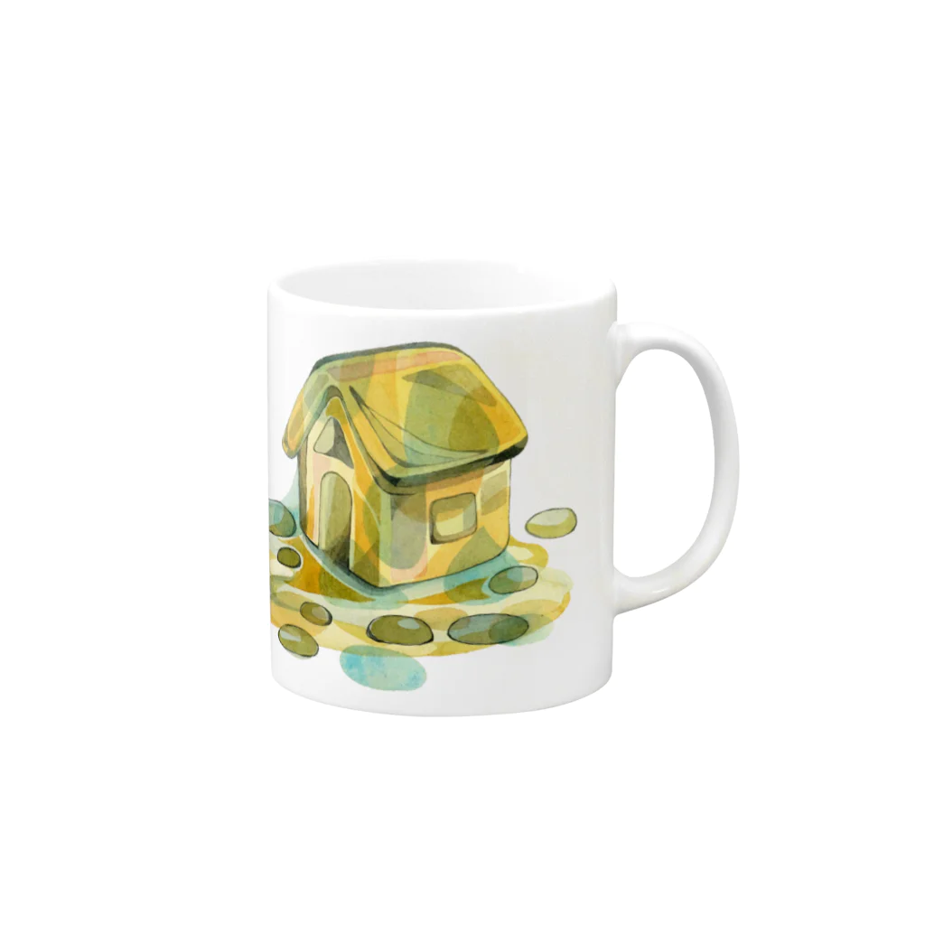 moeama suzuri storeのハウス Mug :right side of the handle