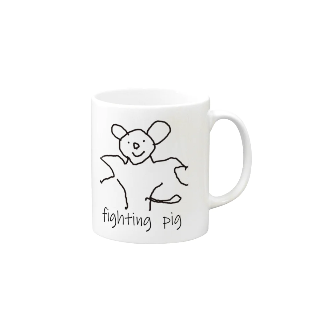 PIGの文字ありPIG Mug :right side of the handle