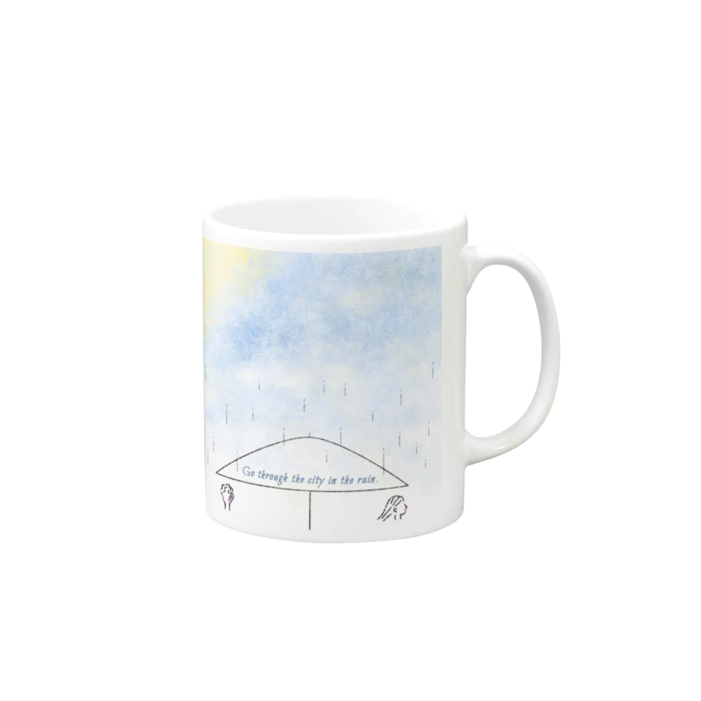 ため息のひらめきのSUN SHOWER Mug :right side of the handle