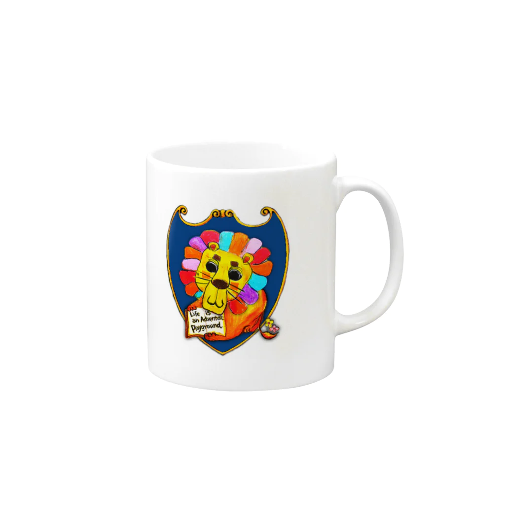 lionnokoのライオンの子オフィシャル Mug :right side of the handle