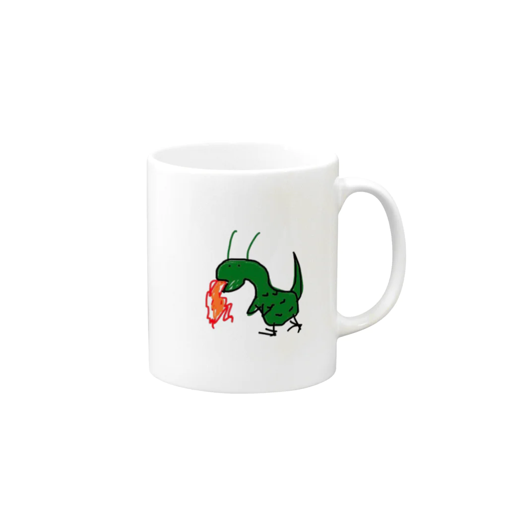 bearco🧸のドラゴン Mug :right side of the handle