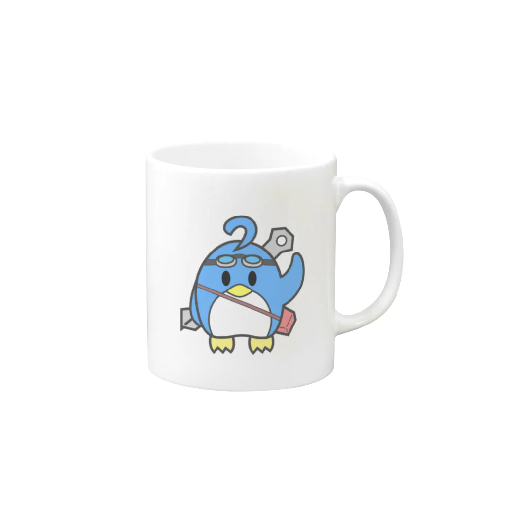 ペンギンショップのペンギン社長 Mug :right side of the handle