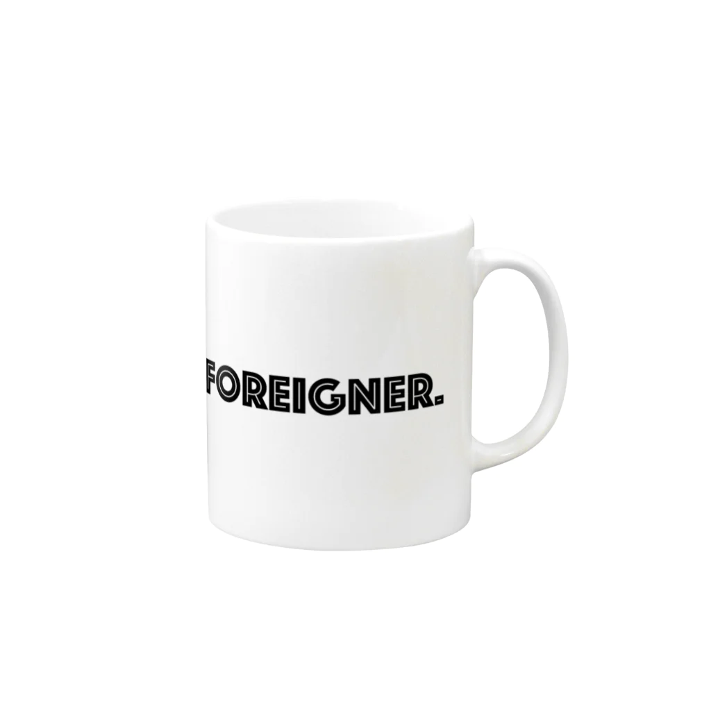 mincora.の外人ではない NOT A FOREIGNER.　- black ver. 01 - Mug :right side of the handle