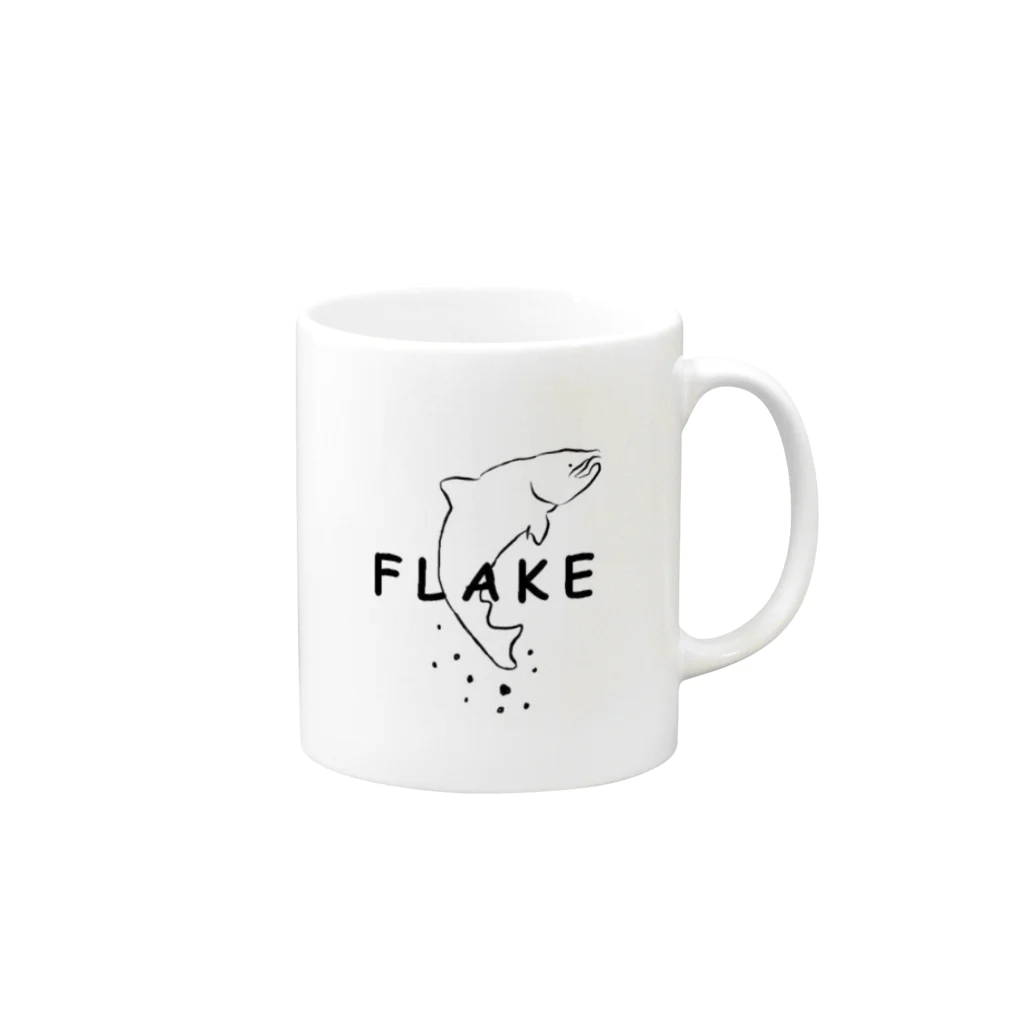 FLAKE＿ShopのFLAKE マグカップの取っ手の右面