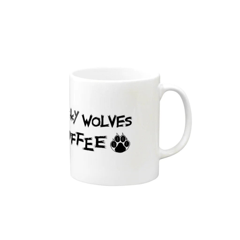 LUCKY WOLVES COFFEE GOODS SHOPのLUCKY WOLVES GOODS Mug :right side of the handle