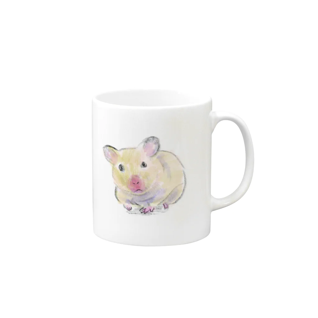 何気ない日常をイラストにのキンクマハムスター Mug :right side of the handle