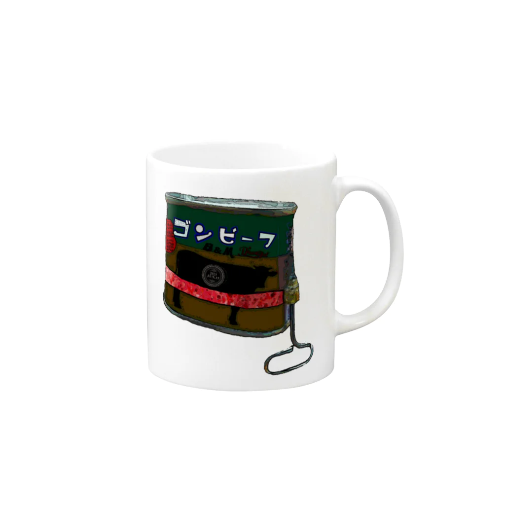 みにゃ次郎の懐かしの味「ゴンビーフ」！？ Mug :right side of the handle