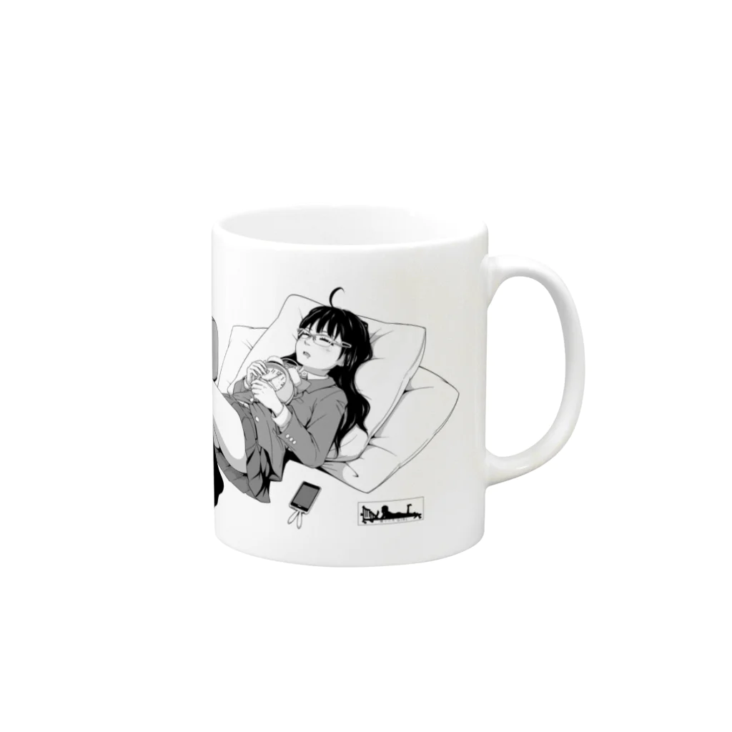 AkiAkaneの寝っころGIRL vol.4『小石倉かな子』 Mug :right side of the handle