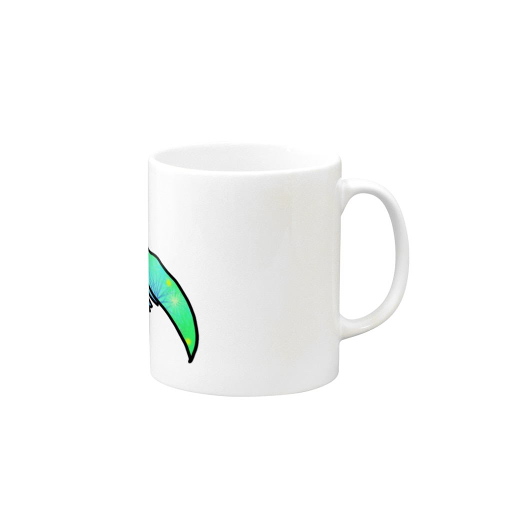 pluのカラフルスピノ❤️💛💚💙💜 Mug :right side of the handle