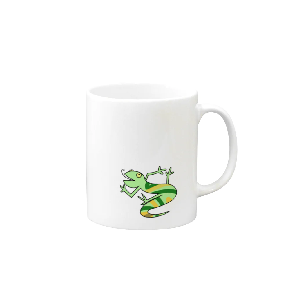 小鳥遊のカメレオンに憧れるトカゲくん Mug :right side of the handle