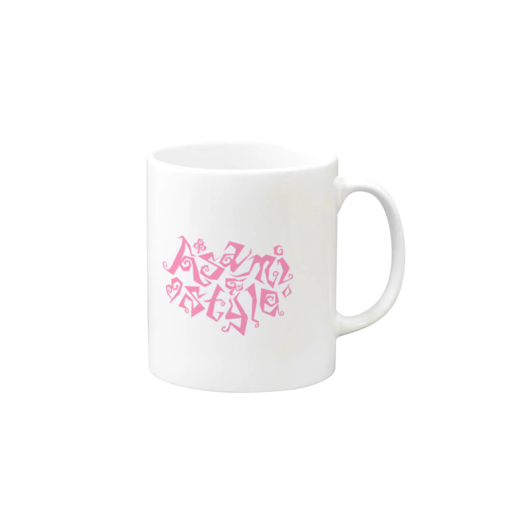 Asamiフェスグッズ WEB STOREのマグカップ2017ピンク Mug :right side of the handle