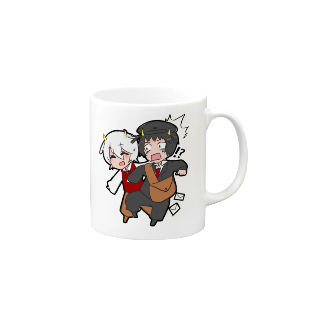 NEXT TIMEのしろくろコンビ！？@barouzu Mug :right side of the handle