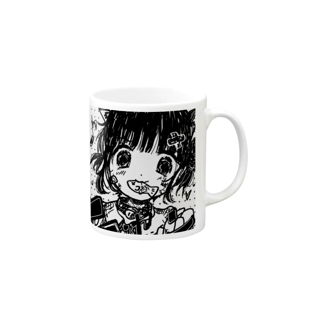 塩林檎のﾆｬ!! Mug :right side of the handle