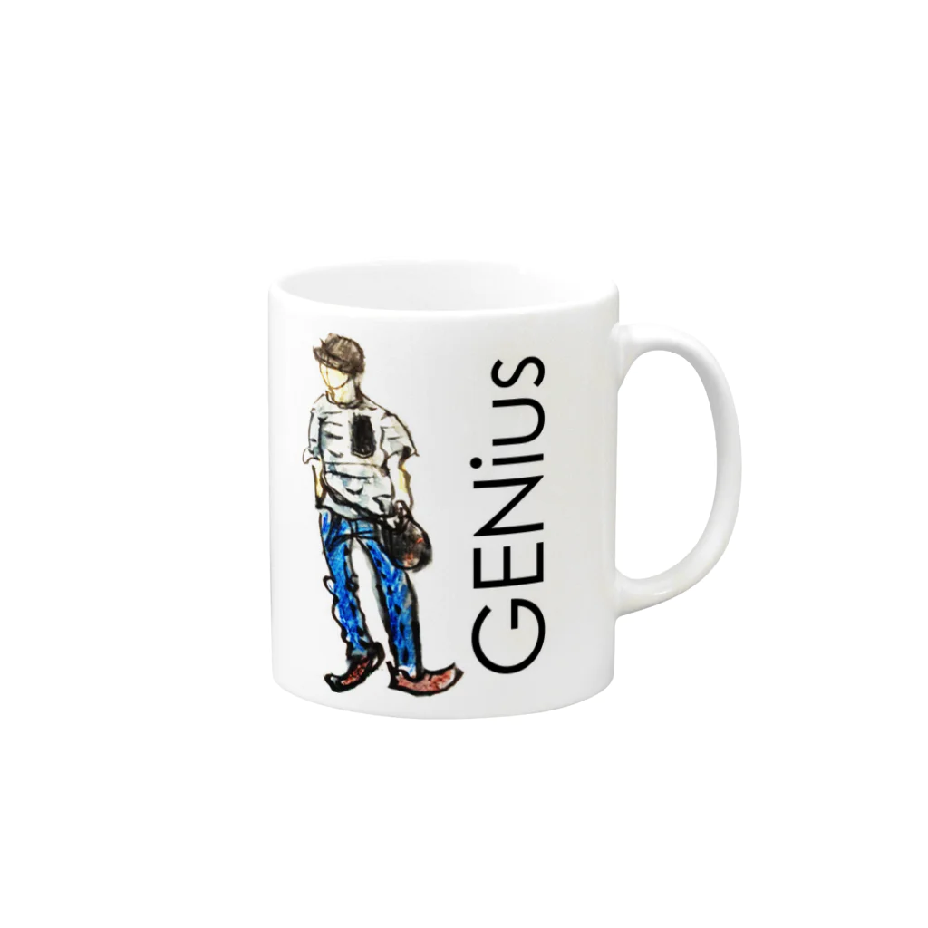 デザイナーズマグカップ ゲニウスストアの【GENius】 スタイルスケッチ Mug :right side of the handle