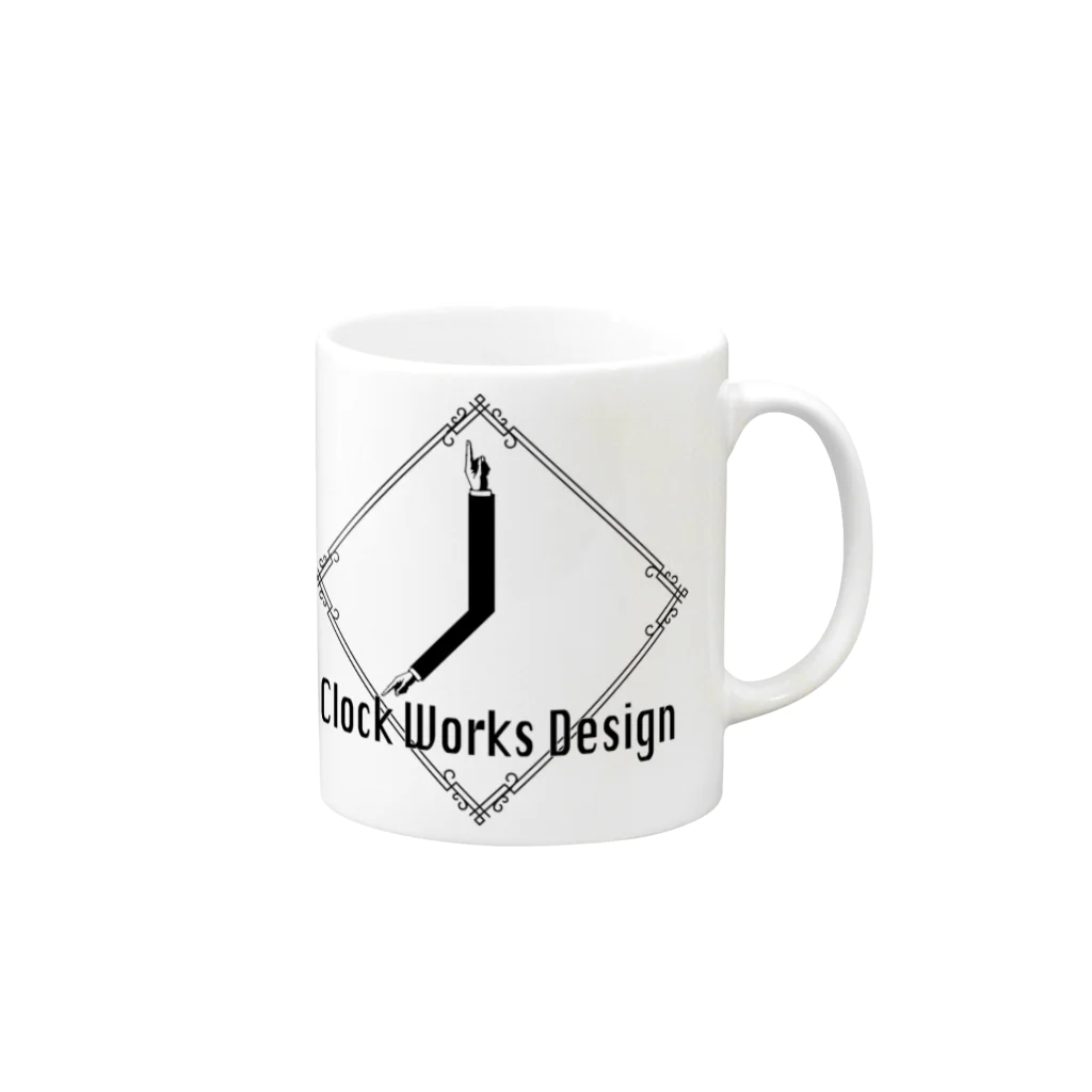 Clock Works DesignのSIMPLE HAND Mug :right side of the handle