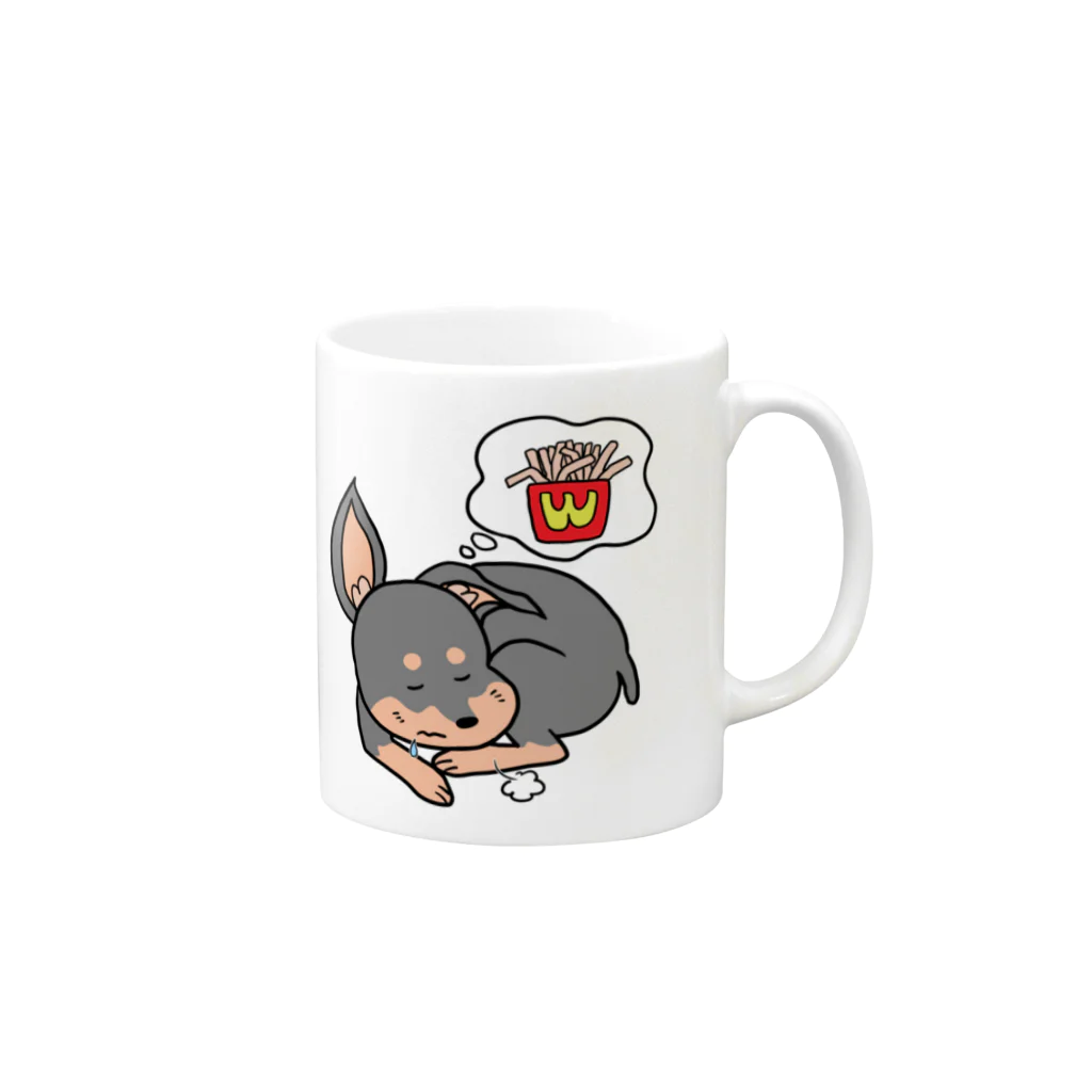 小田原ドラゴンのおしゃれハウスのちょんぴーおやすみ Mug :right side of the handle