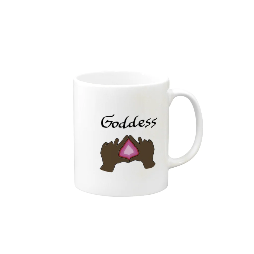 K＋K worksの【Goddess-pride-】 Mug :right side of the handle