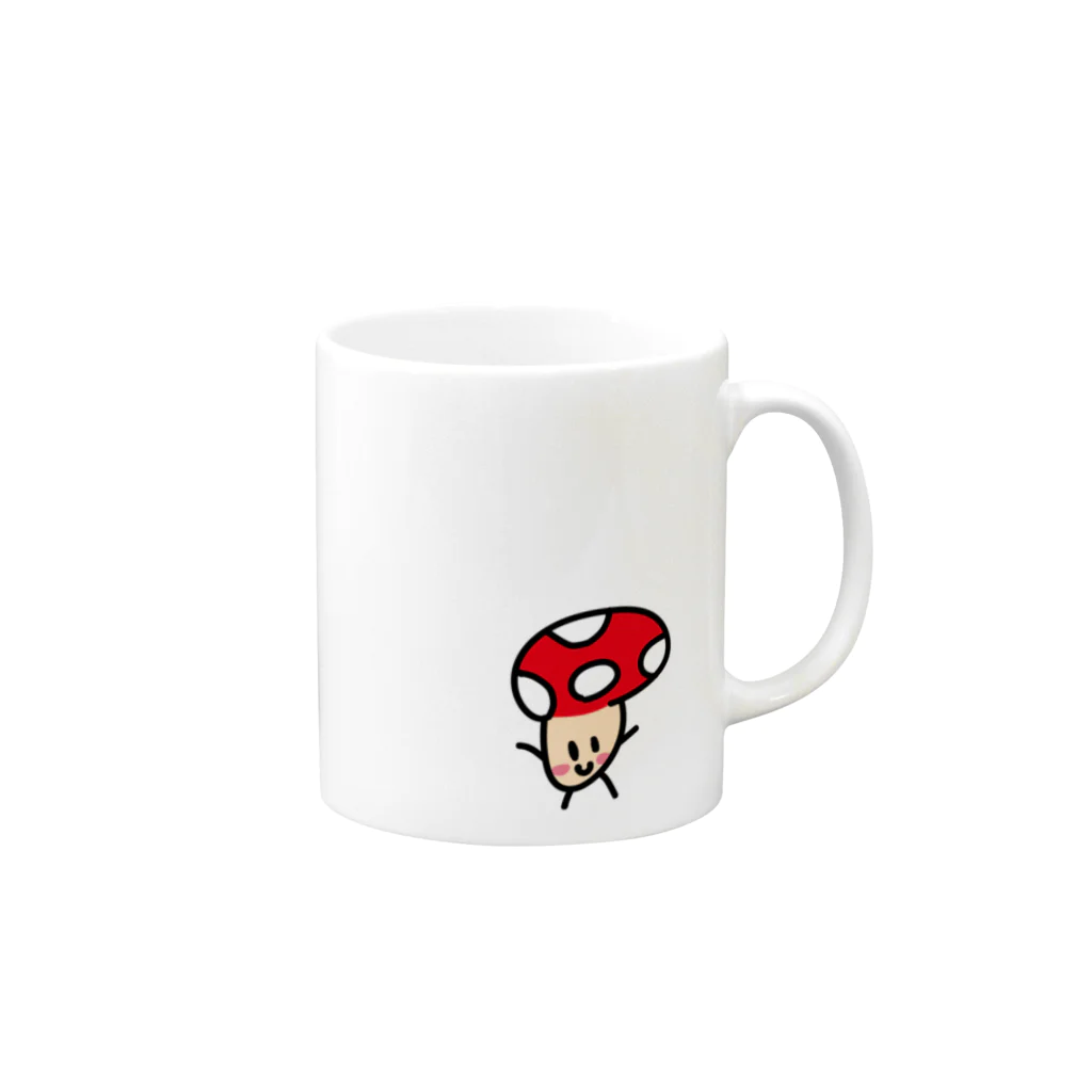 tomohisaのきのこくん Mug :right side of the handle