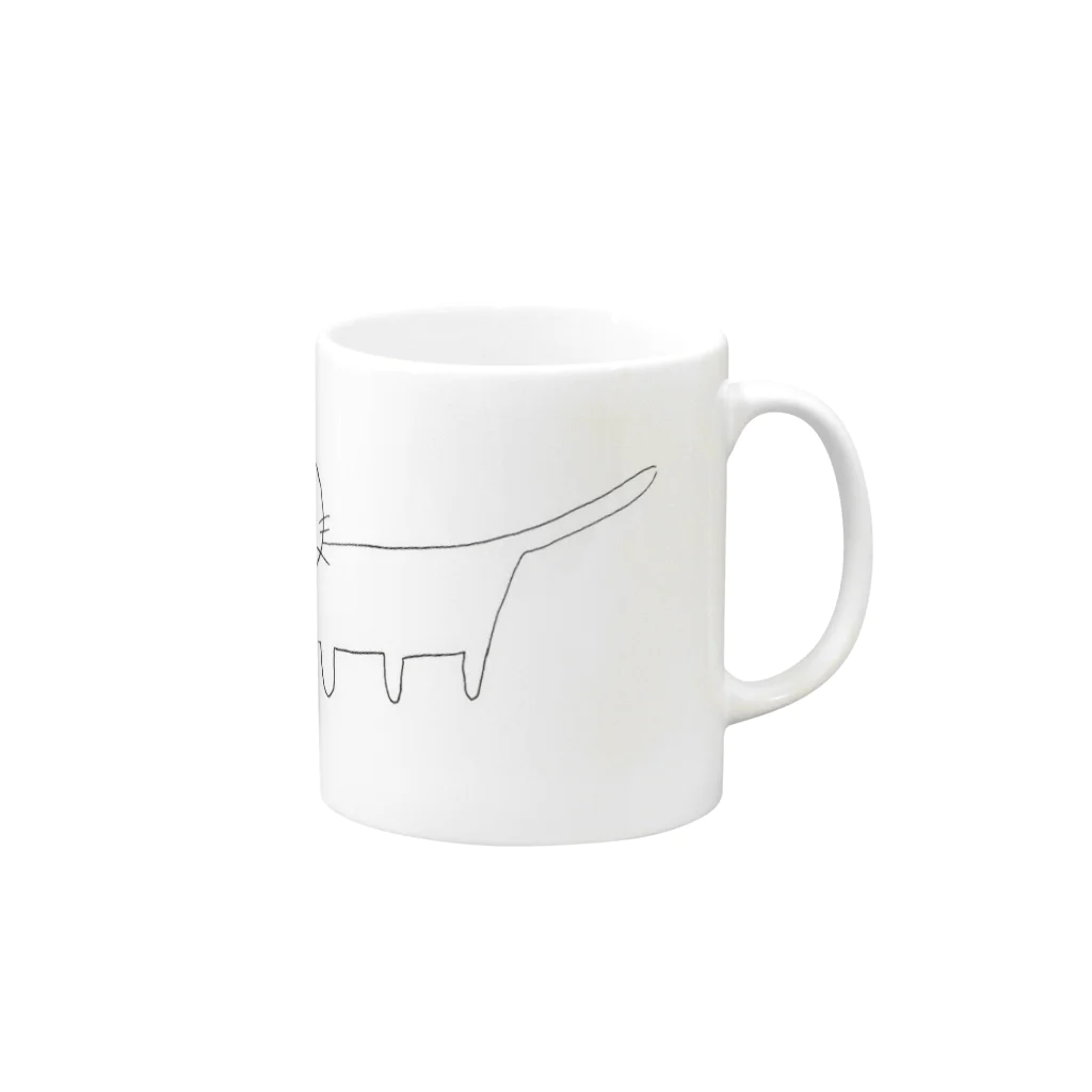 ともだちのみせのAちゃんの猫 Mug :right side of the handle