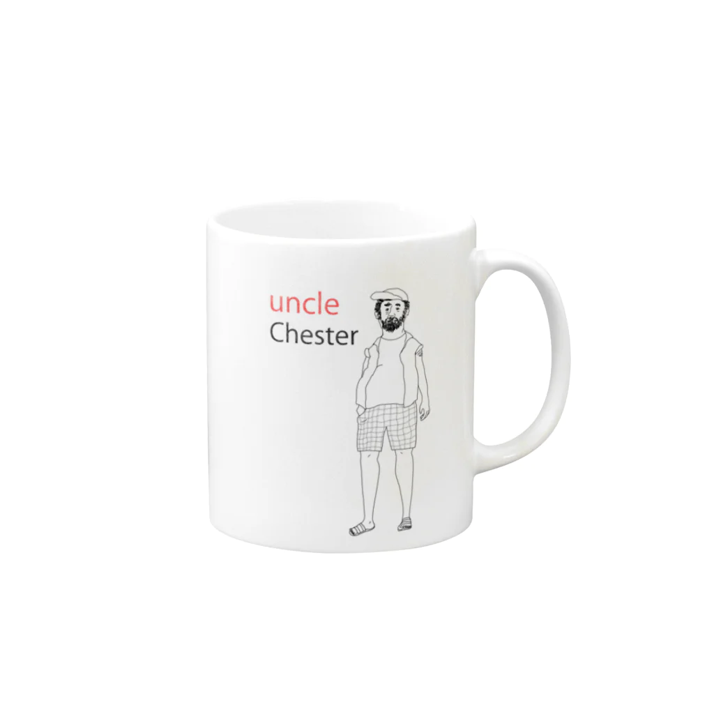 Nocatnolifeのuncle  Chester マグカップの取っ手の右面