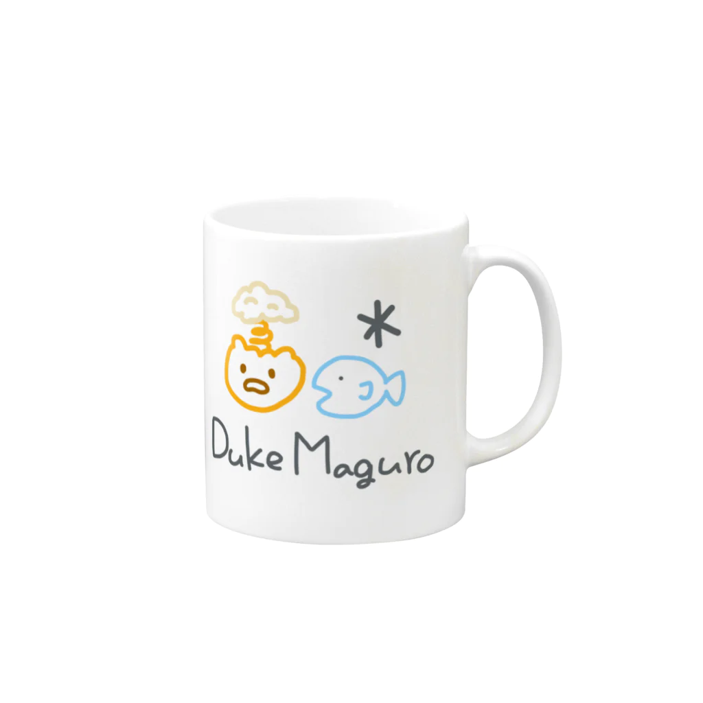 漬けマグロの推しマちゃん Mug :right side of the handle