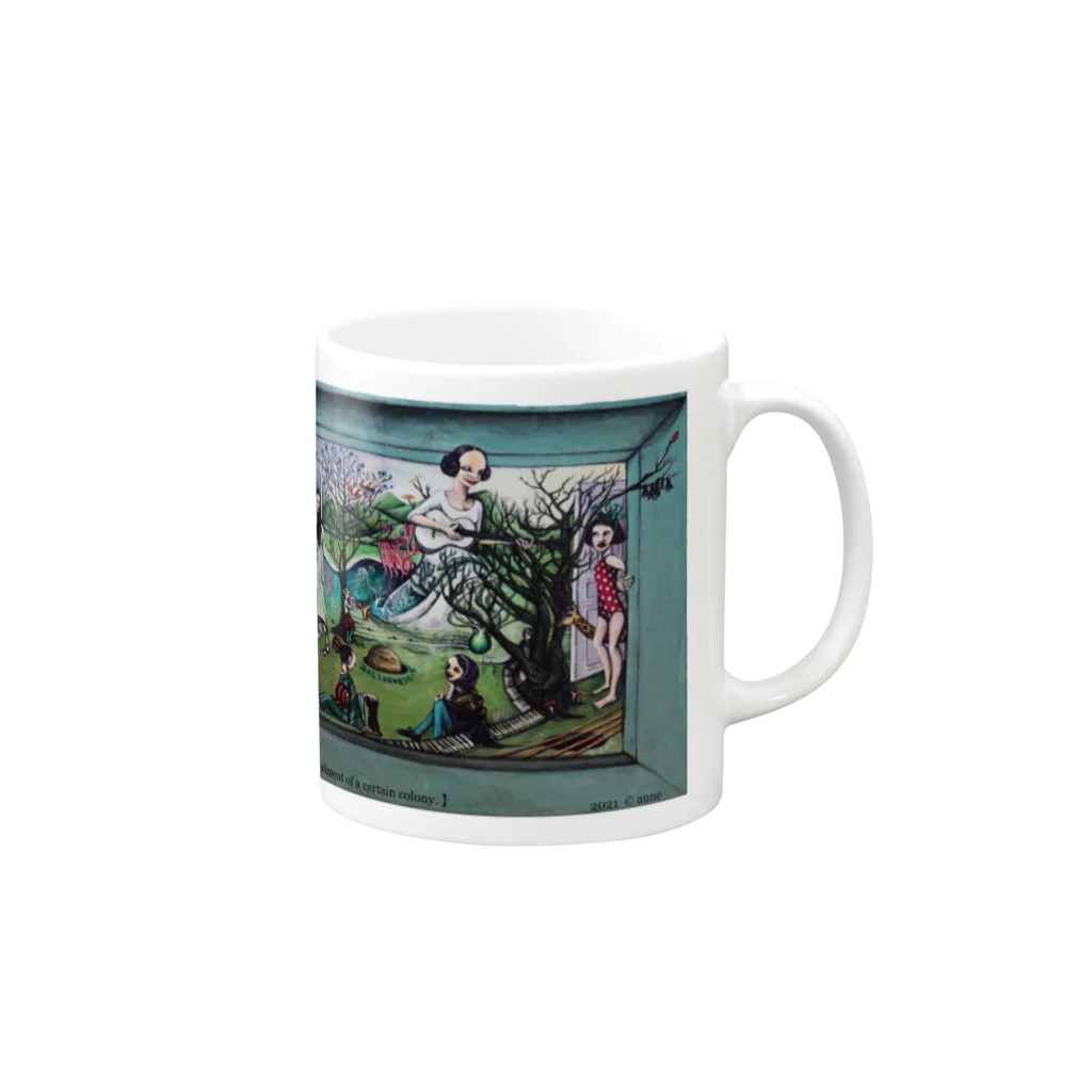 aUne tache aveugleの【 Evolution and derailment of a certain colony 】 Mug :right side of the handle