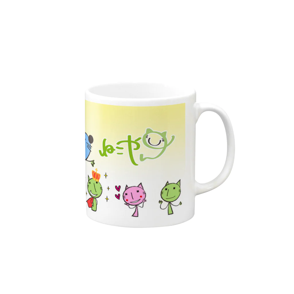 ねっこのねこやん Mug :right side of the handle