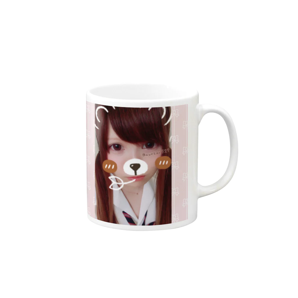 ---McHaN---ʕ⑅•ᴥ•⑅ʔ♪のむーちゃん Mug :right side of the handle