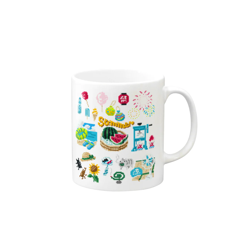 すとろべりーガムFactoryのドットSummer no.2 Mug :right side of the handle