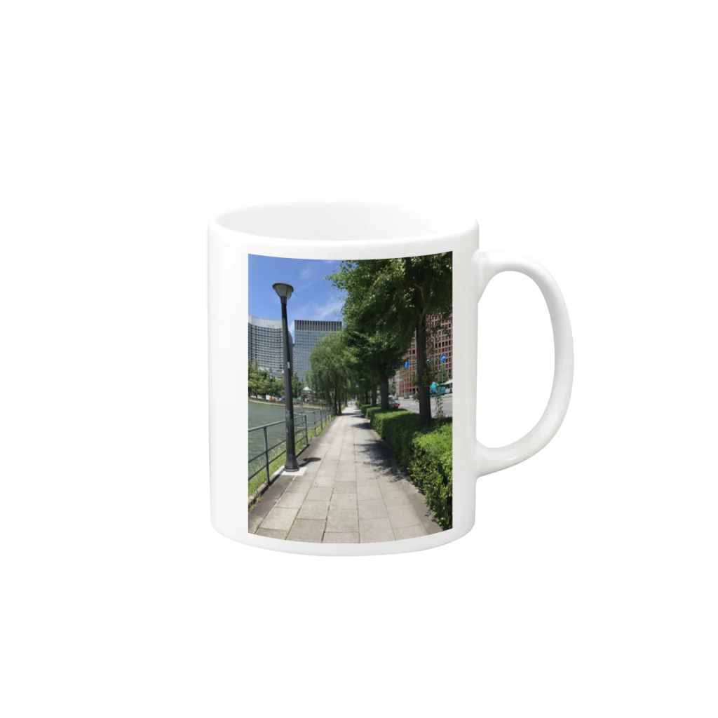 EijiPonの丸の内 Mug :right side of the handle