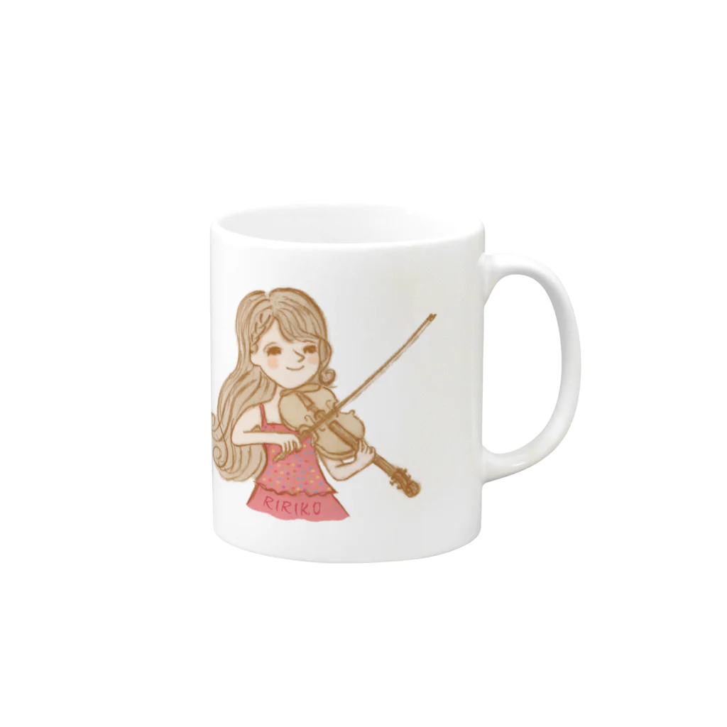 りりこオリジナルグッズのりりこグッズトップス Mug :right side of the handle