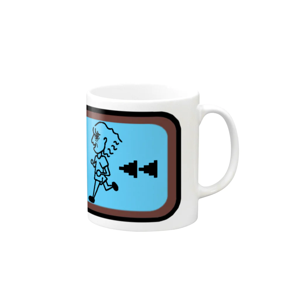 えんすけのエキサイトクミテン Mug :right side of the handle