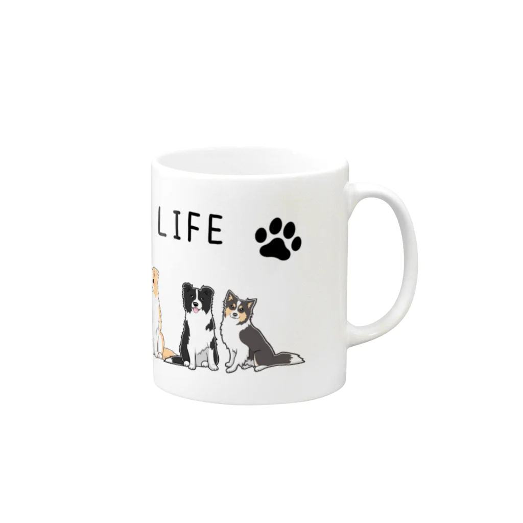 ビーモ家のNO DOG NO LIFE Mug :right side of the handle