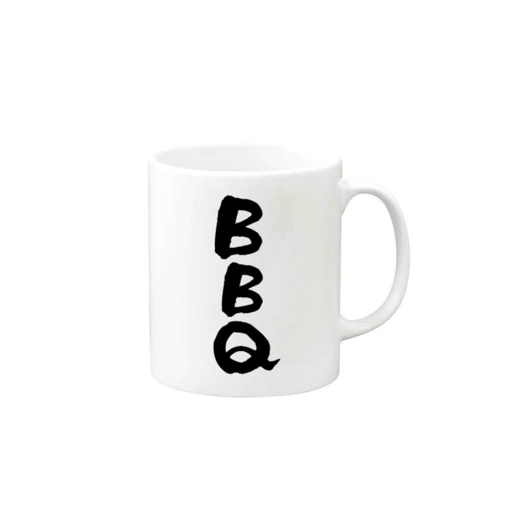 はちうめ工房の夏の風物詩シリーズ -BBQ- Mug :right side of the handle