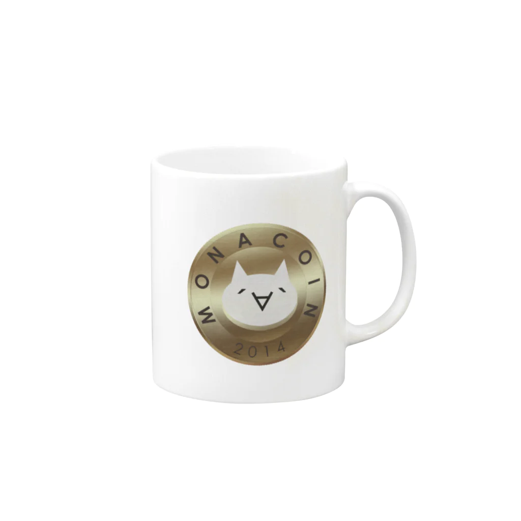 BitCapitalZのモナーコイン Mug :right side of the handle